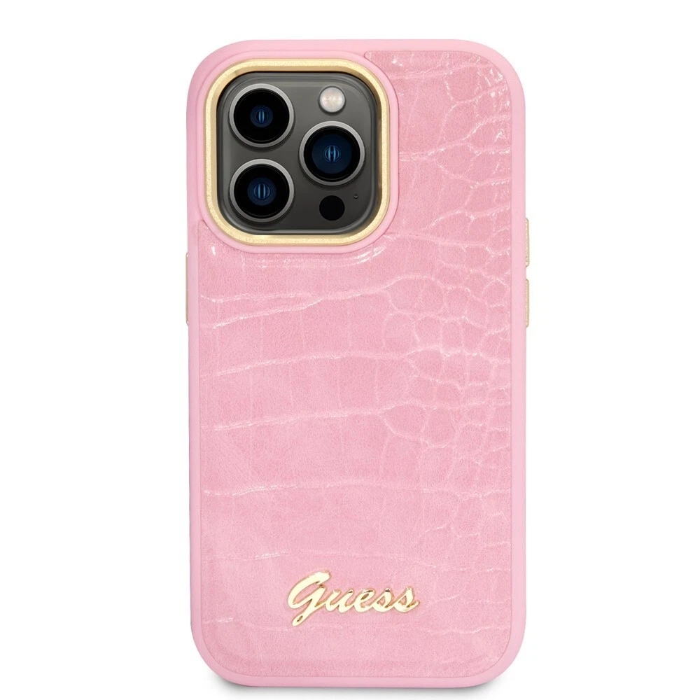Genuine Guess Croco Impact Protection Case Camera Ring for iPhone 14 Pro Max - Image 3