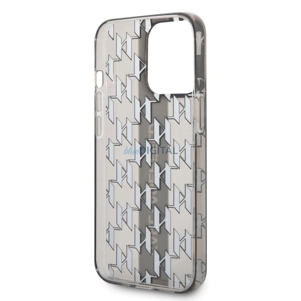 Karl Lagerfeld Monogram Transparent Impact Case Cover iPhone 14 Pro Black - Image 4