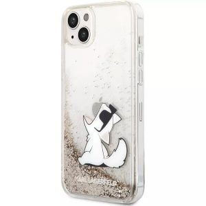 Karl Lagerfeld Choupette Liquid Glitter Impact Case Cover for iPhone 14 Plus