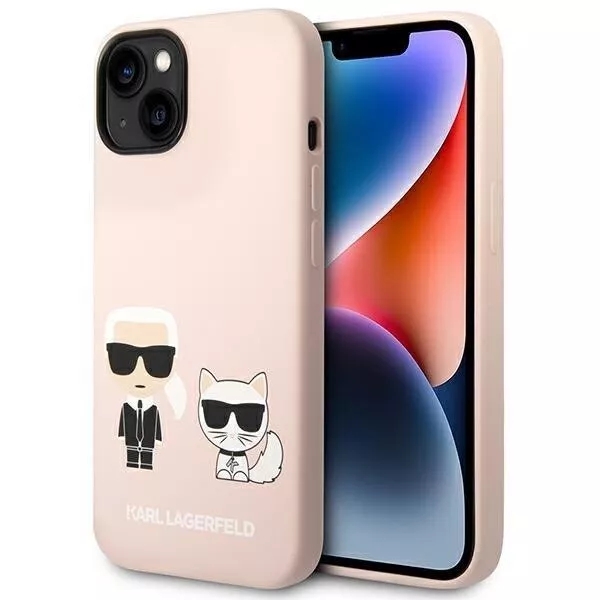 Genuine Karl Lagerfeld Karl & Choupette MagSafe Silicone Case iPhone 14 Plus