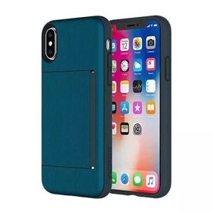 Genuine Incipio Impact Stowaway Credit Card Stand Case for iPhone X or XS Navy