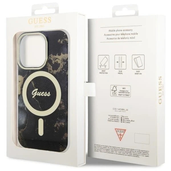 Genuine Guess Transparent Marble Magsafe Impact Case for iPhone 14 Pro Max - Image 5
