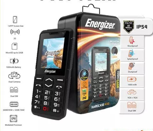 Energizer Hardcase H10 Shock Proof Dust Proof Impact Sim Free Phone