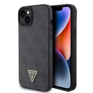 Genuine Guess Triangle Logo Impact Case Cover For iPhone 15 Black