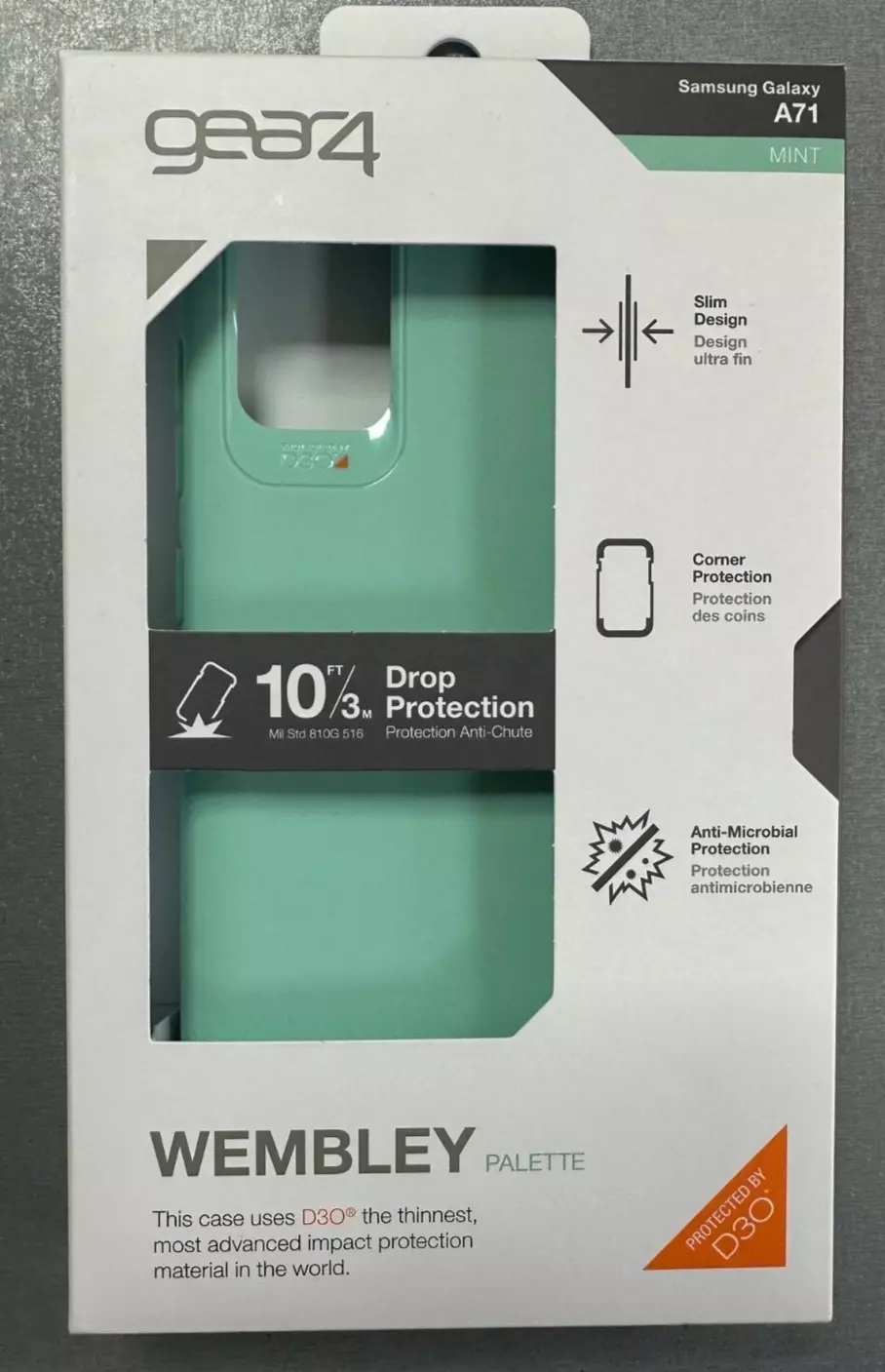 Genuine Gear4 Wembley Palette Samsung A71 Drop Protection D30 Impact Case Mint