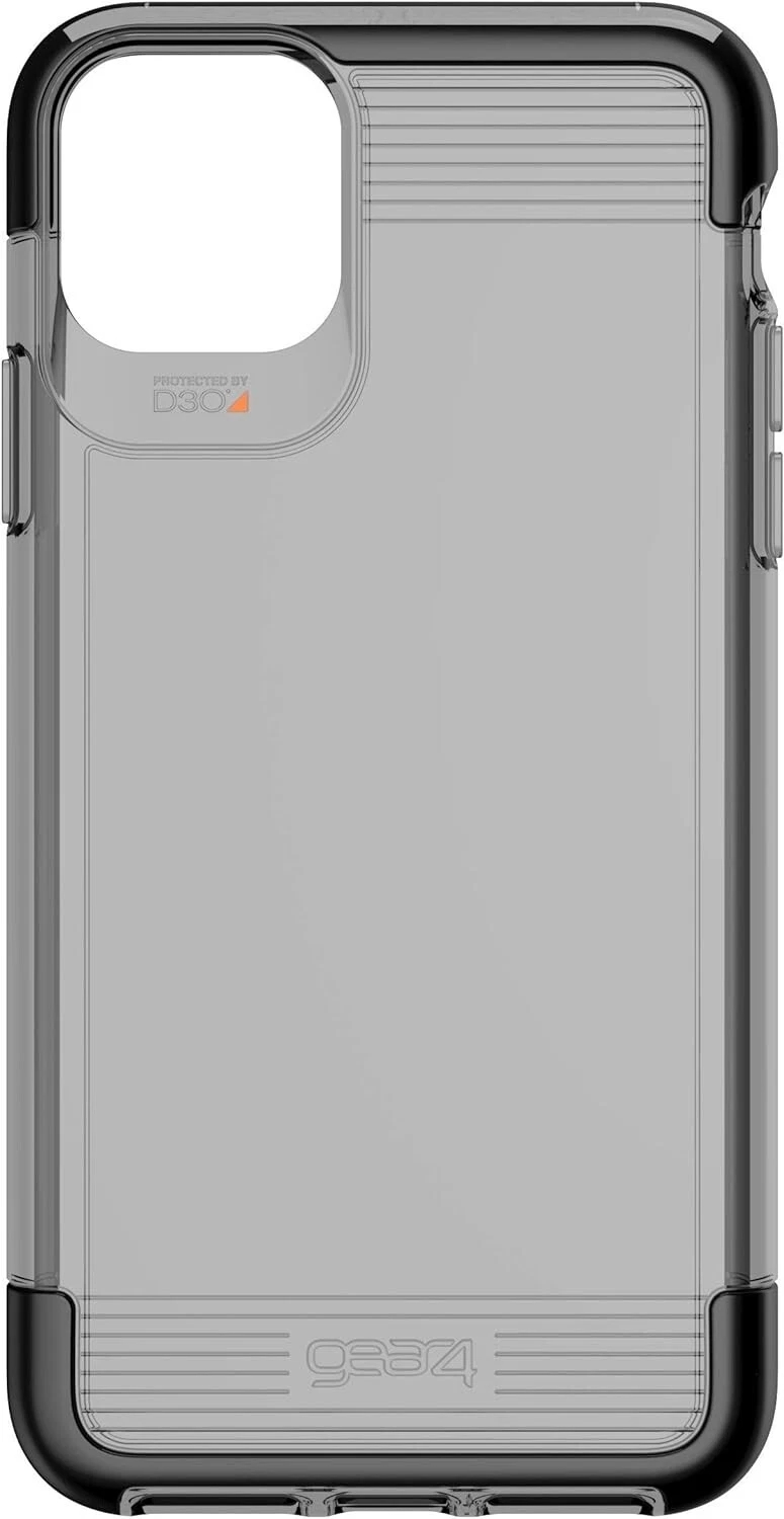 GEAR4 Wembley D30 Impact Transparent for iPhone 11 Pro Max Case - Black - Image 4