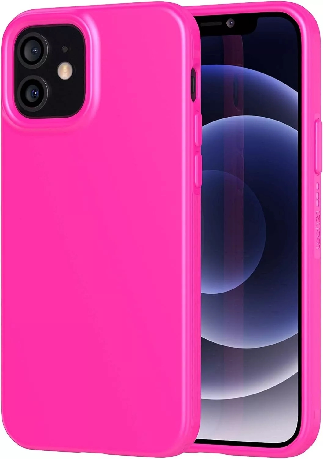 Genuine Tech21 Pink EvoSlim Impact Protection Case Cover For iPhone 12 & 12 Pro