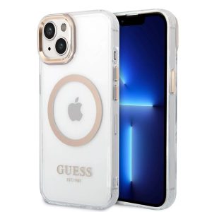 Genuine Guess Transparent Clear Magsafe Impact Case for Apple iPhone 14 Plus