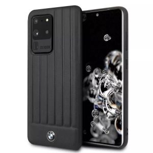 Genuine BMW Signature Black Leather Impact Case for Samsung Galaxy S20 Ultra