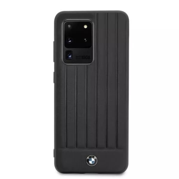 Genuine BMW Signature Black Leather Impact Case for Samsung Galaxy S20 Ultra - Image 3