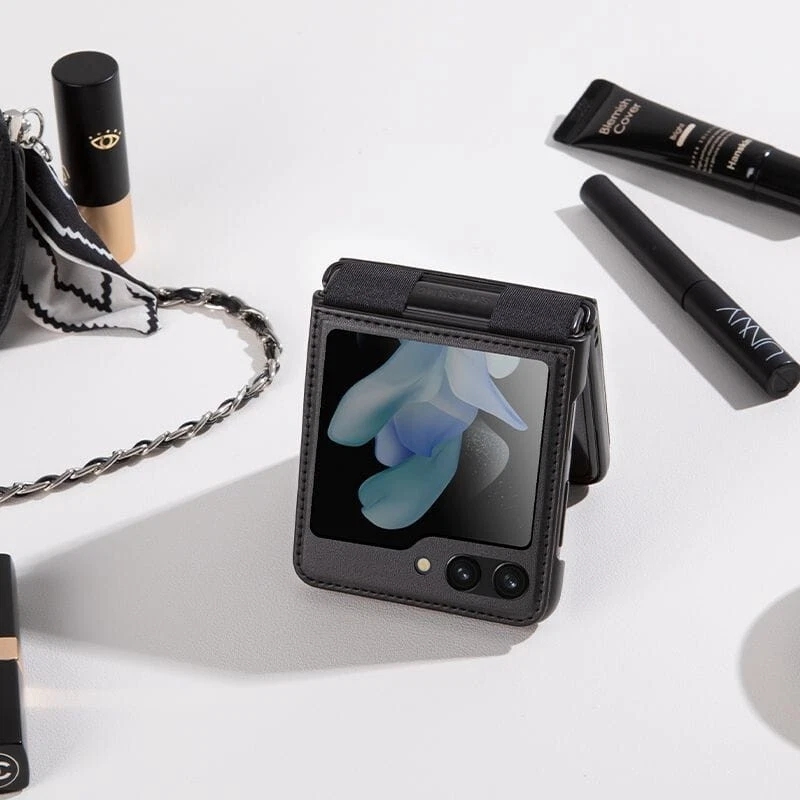 Nillkin Qin Leather Case Cover For Samsung Galaxy Z Flip 5 5G - Black - Image 3