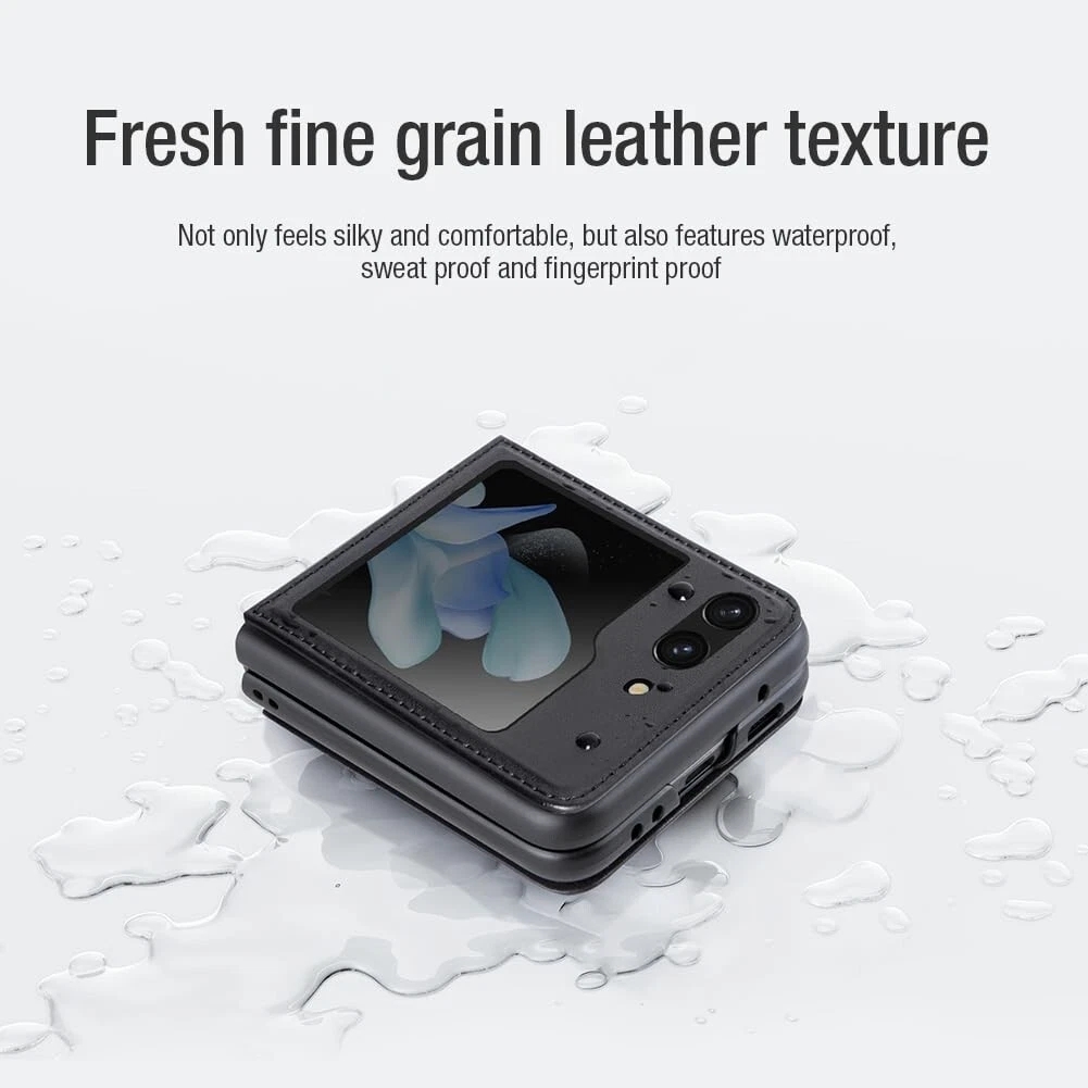 Nillkin Qin Leather Case Cover For Samsung Galaxy Z Flip 5 5G - Black - Image 8
