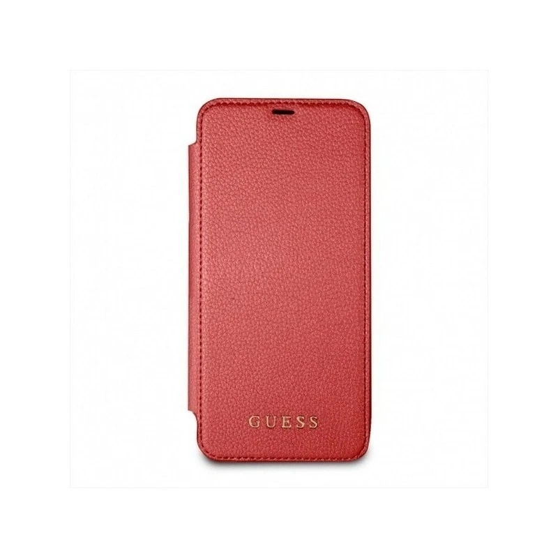 Genuine GUESS Iridescent Collection Book Case for Samsung Galaxy S8+ Plus Red - Image 3