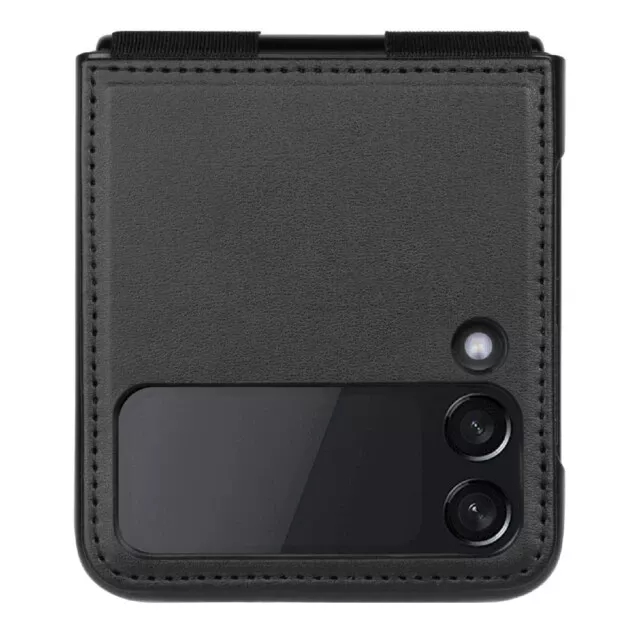 Nillkin Qin Leather Case Cover For Samsung Galaxy Z Flip 4 5G - Black - Image 2