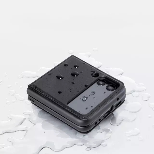 Nillkin Qin Leather Case Cover For Samsung Galaxy Z Flip 4 5G - Black - Image 6