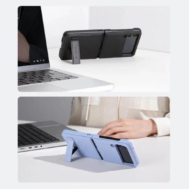 Nillkin Qin Leather Case Cover For Samsung Galaxy Z Flip 4 5G - Black - Image 7