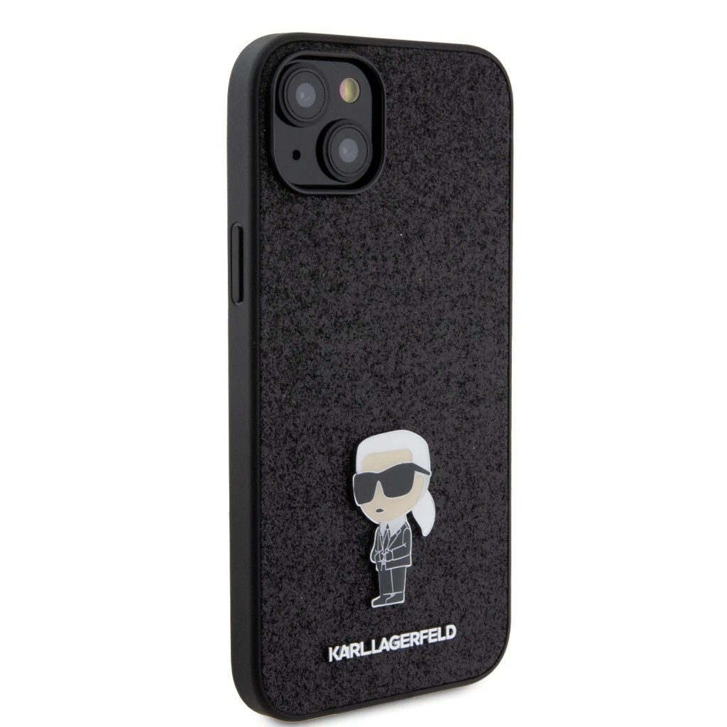 Genuine Karl Lagerfeld Metal Figure Glitter Case Cover for Apple iPhone 15 Plus - Image 4