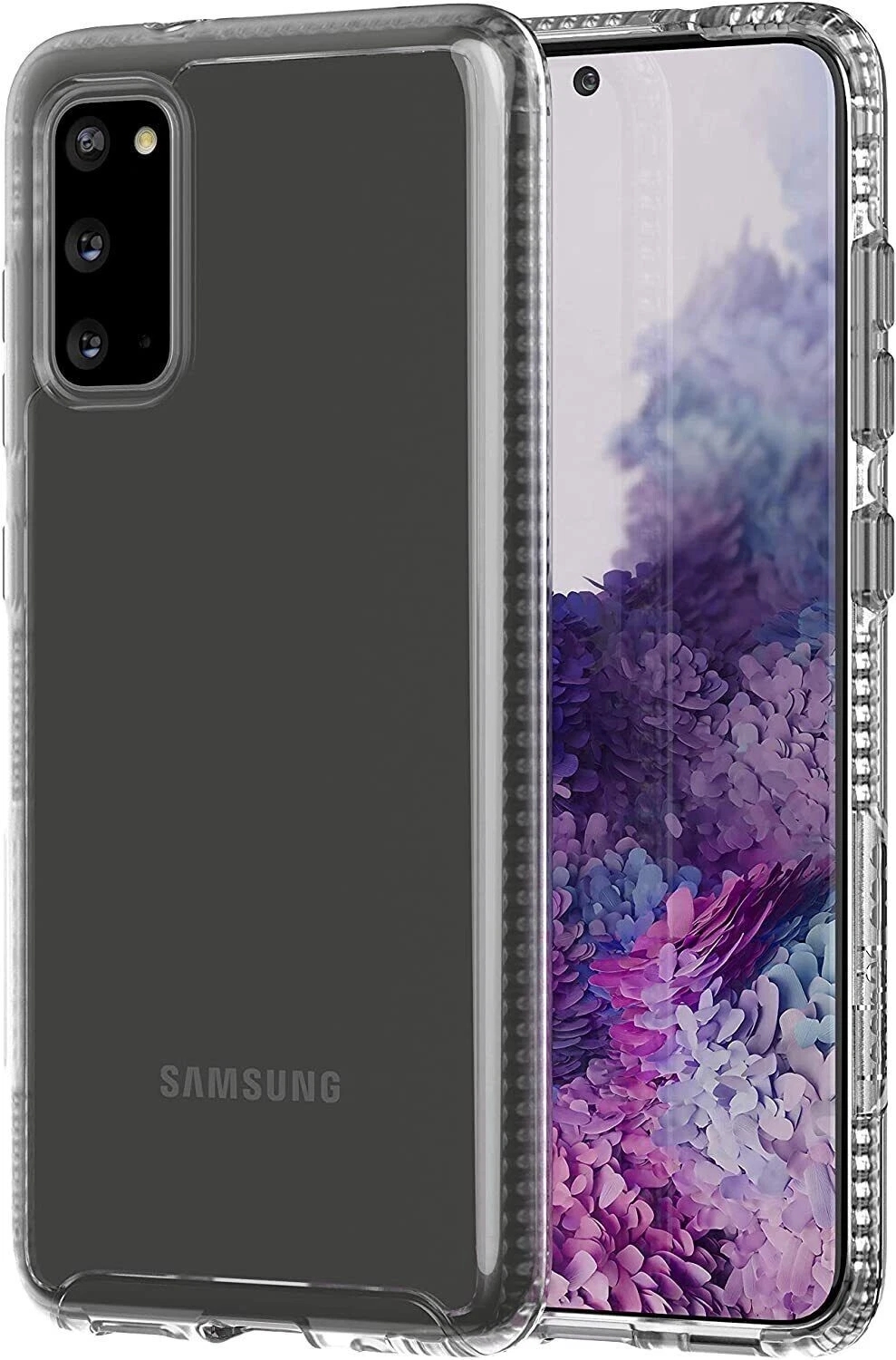 tech21 Samsung Galaxy S20 Antimicrobial Strong Tough Clear Back Case Impact - Image 2