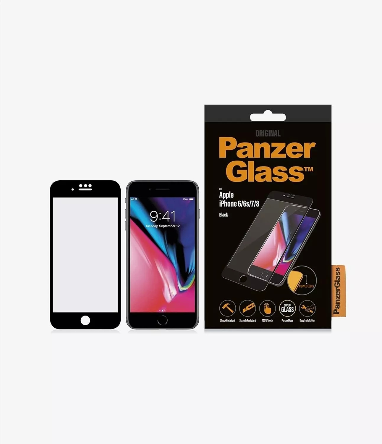 Panzer Glass iPhone 6/6s/7/8/SE 2020 Tempered Glass Screen Protector Black
