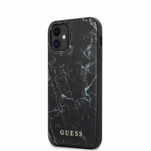 Genuine Guess Marble Cover for iPhone 12 Mini - Black