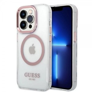 Genuine Guess Transparent Clear Magsafe Impact Case for Apple iPhone 14 Pro Max