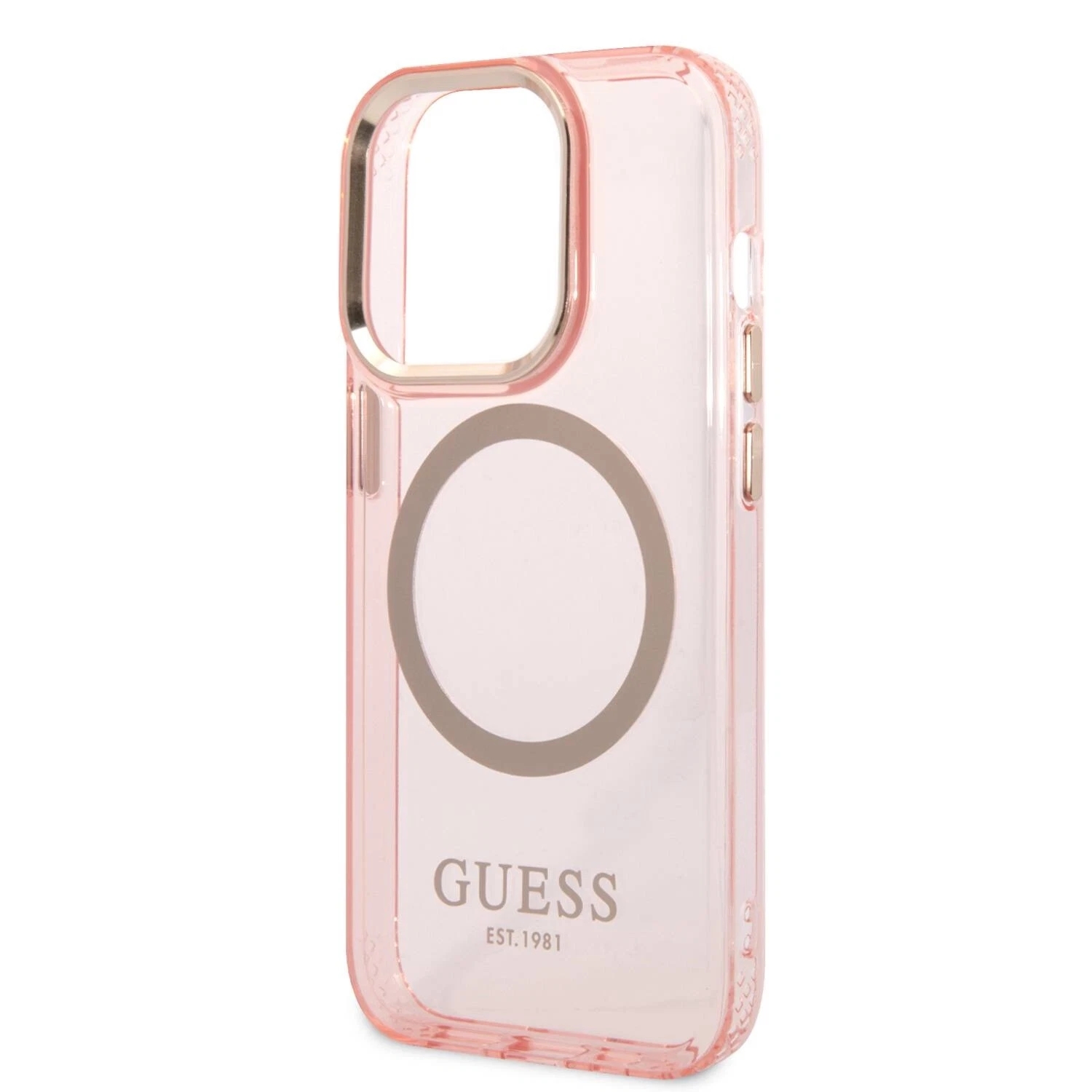 Genuine Guess Transparent Pink Magsafe Impact Case for Apple iPhone 14 Pro Max - Image 6