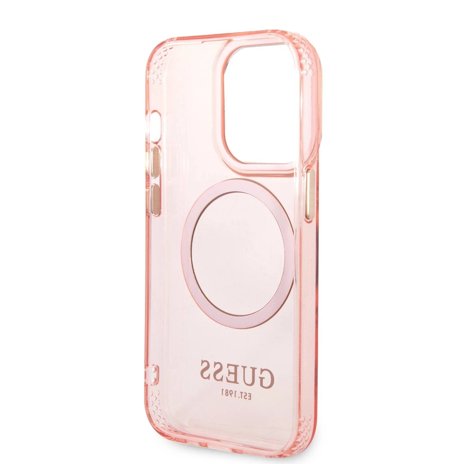 Genuine Guess Transparent Pink Magsafe Impact Case for Apple iPhone 14 Pro Max - Image 7