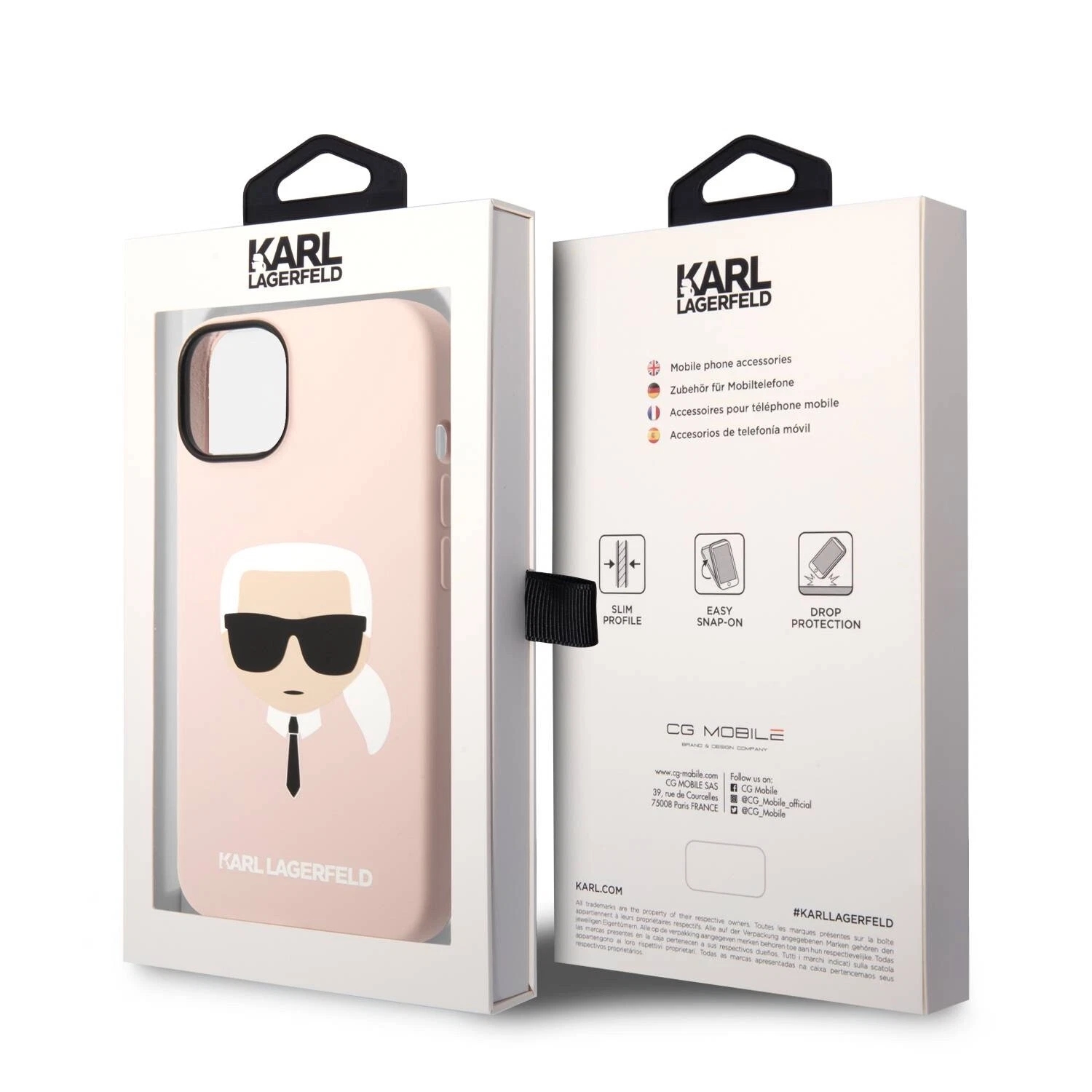 Genuine Karl Lagerfeld Karl Head Liquid Silicone MagSafe Case For iPhone 14 Pink - Image 8