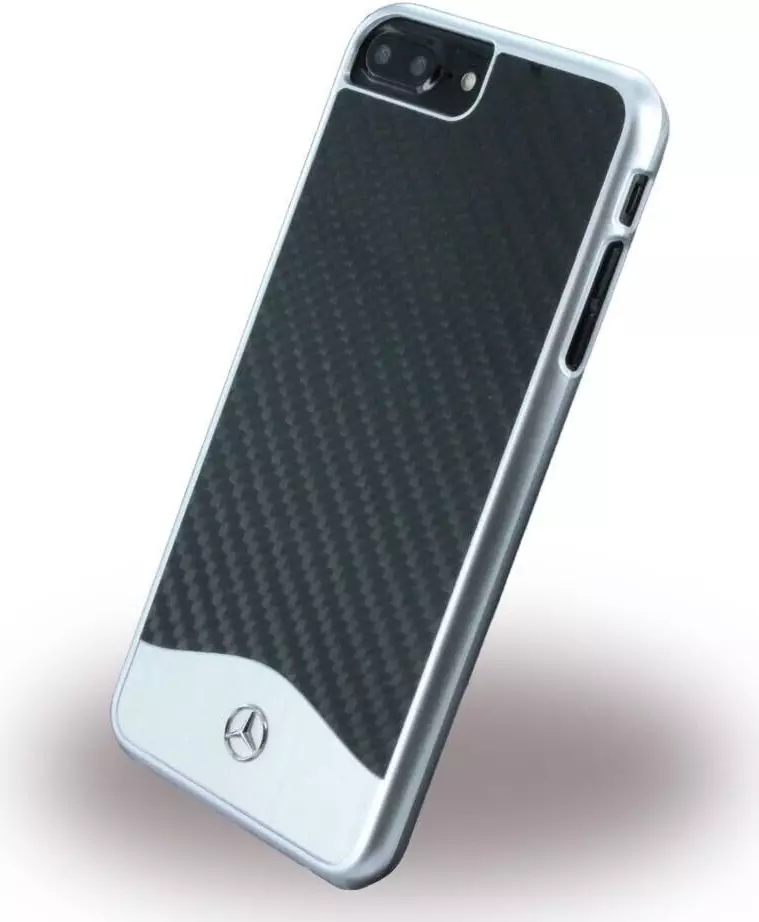 Genuine Mercedes Wave V Carbon Fibre Impact Cover Case for iPhone 8 Plus 7 Plus