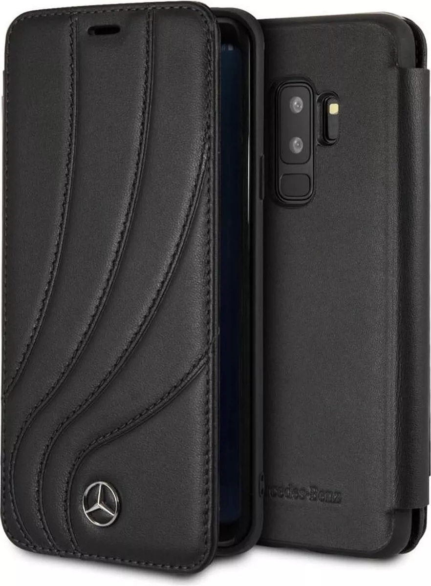 Genuine Mercedes-Benz Organic II Leather Impact Book Case for Samsung S9+