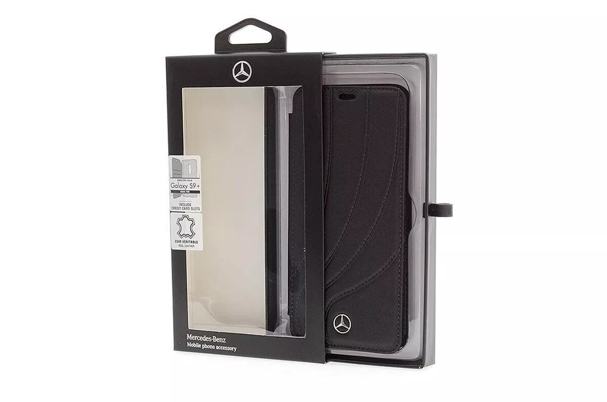 Genuine Mercedes-Benz Organic II Leather Impact Book Case for Samsung S9+ - Image 6