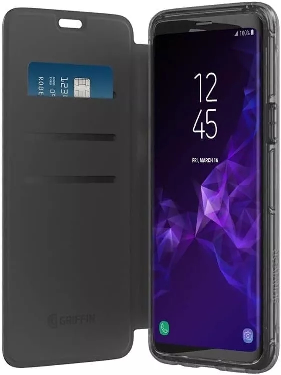 Griffin Survivor Strong Leather Wallet Impact Protection Case Samsung Galaxy S9+