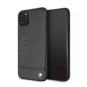 Genuine BMW Signature Debossed Logo Impact Leather Case for Apple iPhone 11 Pro