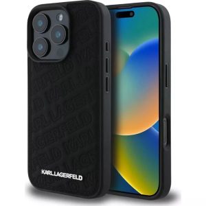 Genuine Karl Lagerfeld Quilted Metal Logo Impact Case Apple iPhone 16 Pro Max