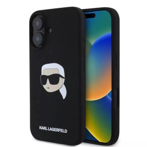 Genuine Karl Lagerfeld Karl Headprint Magsafe Impact Case iPhone 16 Black