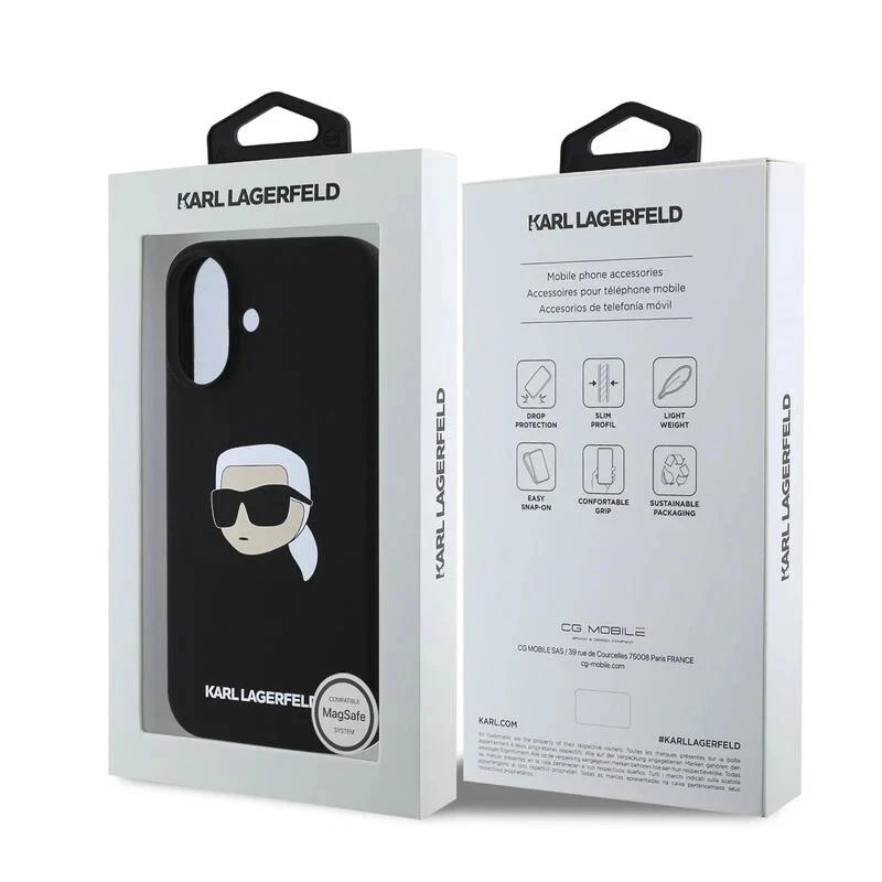 Genuine Karl Lagerfeld Karl Headprint Magsafe Impact Case iPhone 16 Black - Image 6