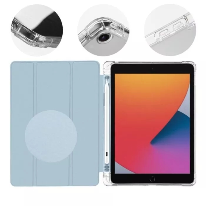 OBAL:ME Blue Leather Style Stand Impact Case For iPad 10.2" 2021 / 2020 / 2019 - Image 2