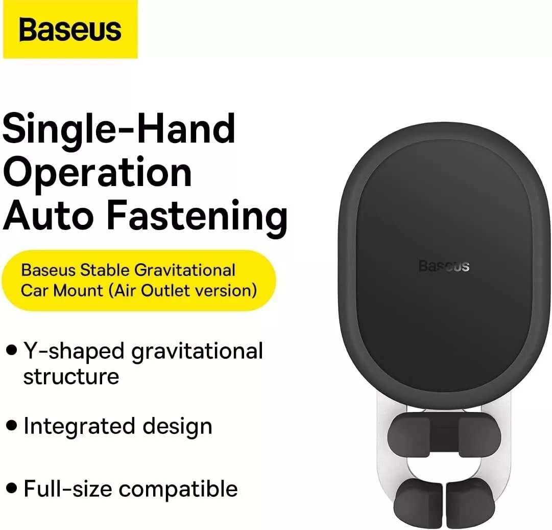 Baseus Car Air Vent Mount Holder Alluminum Gravity Universal Holder - Image 3