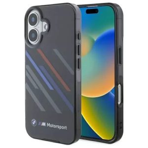 Genuine BMW M Sport IML Random Stripe Transparent Impact Case for iPhone 16