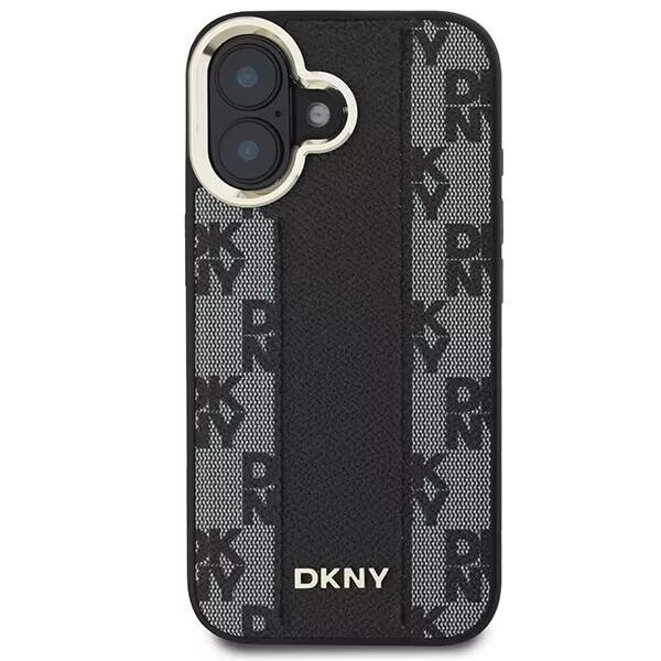 DKNY Leather Checkered Pattern Stripe MagSafe Impact Case For iPhone 16 Official - Image 4
