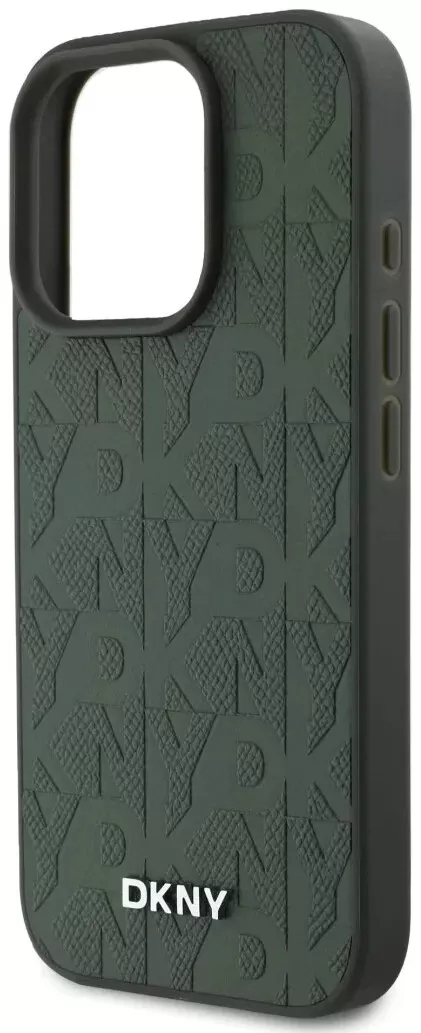 DKNY Leather Repeat Pattern Stack Logo MagSafe Case for iPhone 16 Pro - Image 6
