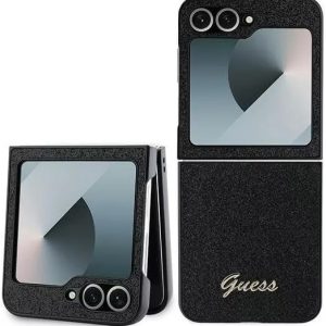 Genuine Guess Giltter 4G Metal Logo Case Cover Samsung Galaxy Z Flip 6 Black