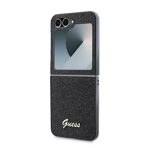 Genuine Guess Giltter 4G Metal Logo Case Cover Samsung Galaxy Z Flip 6 Black - Image 2