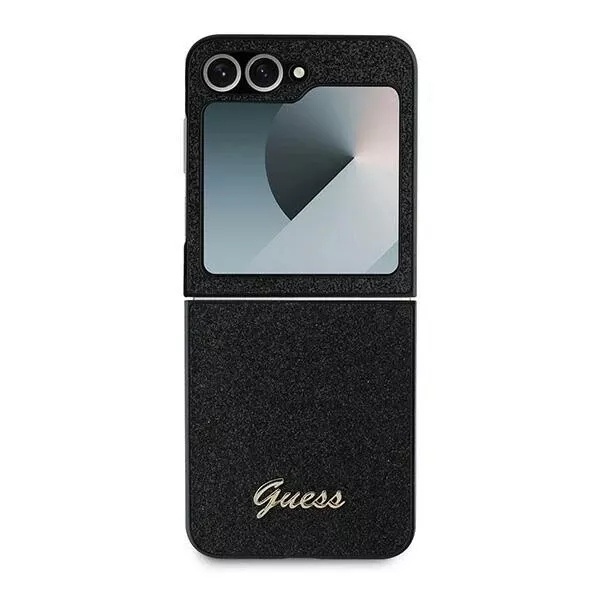 Genuine Guess Giltter 4G Metal Logo Case Cover Samsung Galaxy Z Flip 6 Black - Image 3