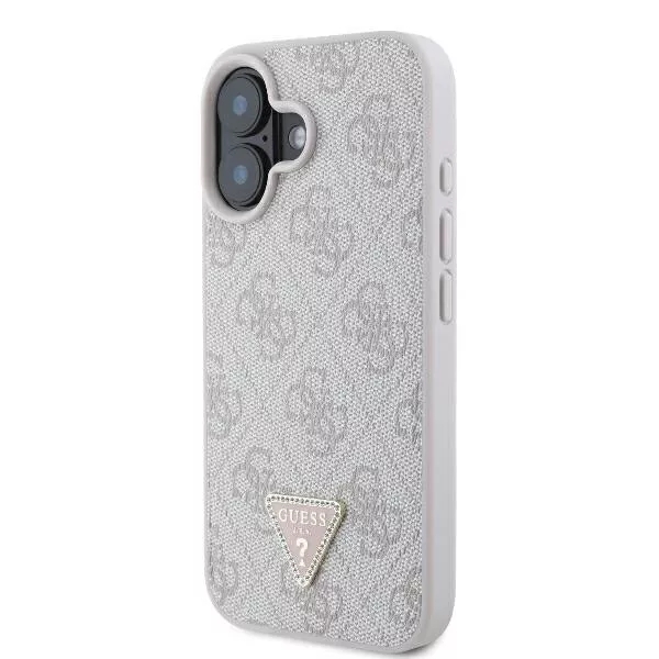 Genuine Guess Triangle Logo Magsafe Impact Case Cover For Apple iPhone 16 Pink - Image 2