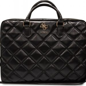 Genuine Guess Quilted Grained Computer Bag 16" Black for laptop MacBook