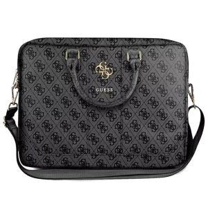 Genuine Guess 4G Up Town Computer Bag 15" Black for laptop Grey