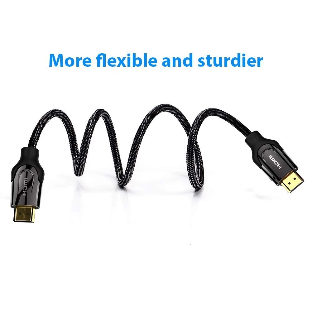 4K HDMI CABLE 2.0 HIGH SPEED PREMIUM GOLD PLATED BRAIDED LEAD 2160P 3D HDTV 8m - Image 7