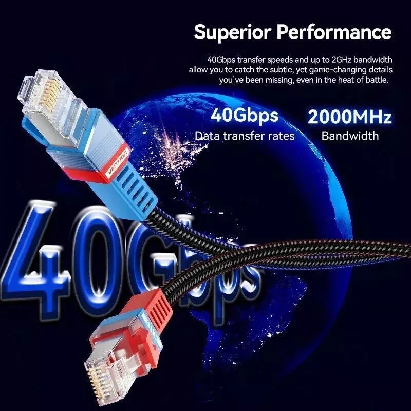 Ethernet Cable RJ45 Cat8 40GBPS Network Gaming Super Fast LAN SSTP Patch 8 Meter - Image 4