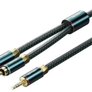 Premiu Cable AUX 3.5mm Jack to 2 RCA Audio Cable Twin Phono Speaker Stereo